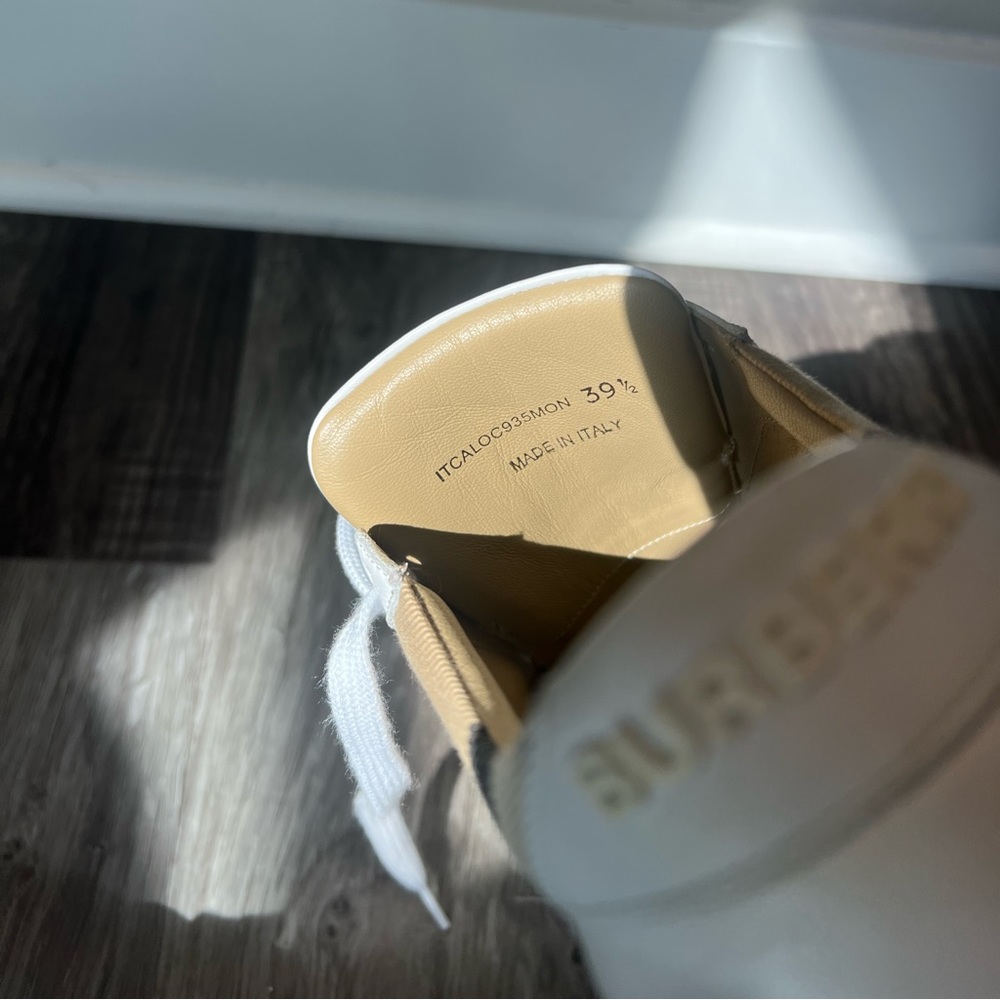 House Check and Leather Sneakers - Picture 6 of 11